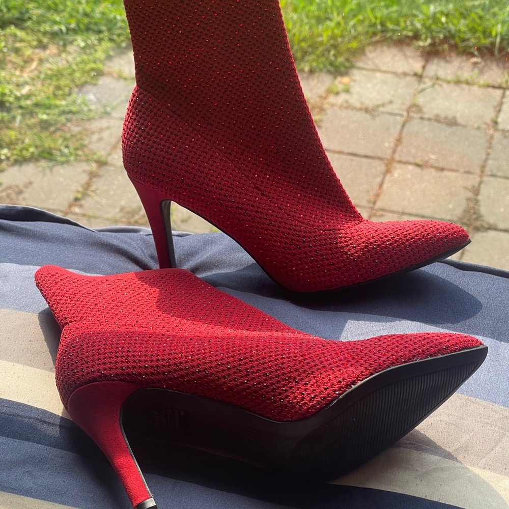 MIA Red Heeled Boots side 9 women - Picture 14 of 14
